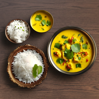 Kadhi Pakora & Rice Combo